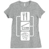 v2 eat sleep poker Ladies Fitted T-Shirt