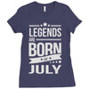 legends are born in july Ladies Fitted T-Shirt