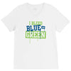 i bleed blue and green V-Neck Tee