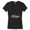 Femen with Flowers Women's V-Neck T-Shirt