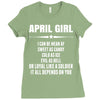 Super April Girl Ladies Fitted T-Shirt