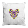 Pansy Heart Throw Pillow