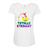 Totally Straight Lgbt Unicorn Maternity Scoop Neck T-shirt