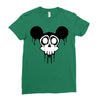 skull mickey cartoon Ladies Fitted T-Shirt