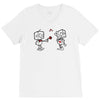 cute love robots V-Neck Tee