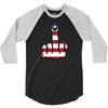 Middle Finger USA Flag 3/4 Sleeve Shirt