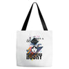 who loves husky Tote Bags