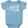 evolution of a chef cooking funny mens Baby Onesie