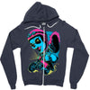 panda rider Zipper Hoodie