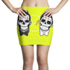 SKULL ON TWO FACE Mini Skirts