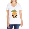 Tropical Pineapple Ladies Curvy T-Shirt