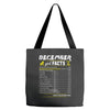 December Girl Facts Capricorn Tote Bags