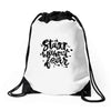 start without fear Drawstring Bags