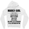 Super March Girl Zipper Hoodie