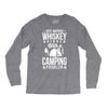 whiskey and camping! Long Sleeve Shirts