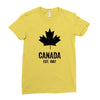 Canada Established 1867 Ladies Fitted T-Shirt