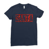 santa red glitter Ladies Fitted T-Shirt