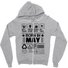 Born In May Zipper Hoodie