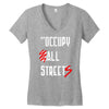 occupy all streets as seen on jay Women's V-Neck T-Shirt