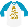 uomo dakar stampa oro moto deserto parigi africa sport 3/4 Sleeve Shirt
