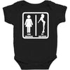 your girlfriend vs my girlfriend funny pub jokr  impress your friends! Baby Bodysuit