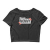 blessed mommy with flower white color Crop Top