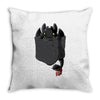 pocket toothless Throw Pillow