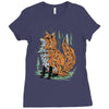 polygon fox graphic Ladies Fitted T-Shirt