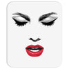 girl eye face red libs Mousepad