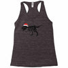 t rex skeleton santa claus Racerback Tank