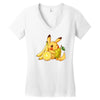 pikachu and fruits Women's V-Neck T-Shirt