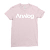 analog white logo Ladies Fitted T-Shirt