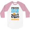 Class of 2017 Proud Grand Father Graduation 3/4 Sleeve Shirt