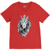 lion with crown V-Neck Tee