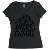 together we make a family Women's Triblend Scoop T-shirt