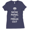now panic and freak out Ladies Fitted T-Shirt