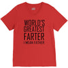 world's greatest farter i mean father V-Neck Tee