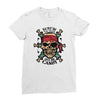 pirate zombie skull Ladies Fitted T-Shirt