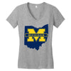 ohio for michigan Women's V-Neck T-Shirt