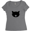 animal black Women's Triblend Scoop T-shirt
