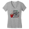 it's a christmas movies and hot chocolate kind of day Women's V-Neck T-Shirt