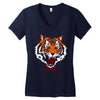 tiger bow tie Women's V-Neck T-Shirt