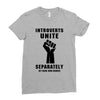 introverts unite separately in your own homes black Ladies Fitted T-Shirt