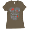gunshot gorilla chest tee Ladies Fitted T-Shirt