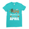 Halloween Kings Are Born In April Ladies Fitted T-Shirt