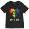 Love Is Love LGBT Rainbow Heart V-Neck Tee