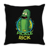 i'm pickle rick Throw Pillow
