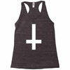wasted youth inverted cross indie geek swag funny Racerback Tank
