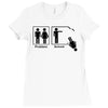 problem solved funny t shirt marriage wife beer Ladies Fitted T-Shirt
