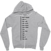 Beard Growth Scale Zipper Hoodie
